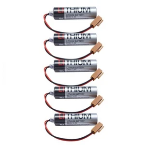 5Pcs ER6V 3.6V 2400mAh TOSHIBA PLC Battery for Mitsubishi M64 System Compiler - Picture 1 of 5