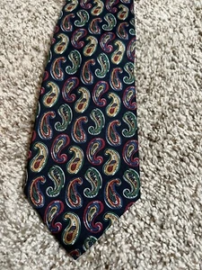 FENDI Mens 100% Silk Neck Tie Paisley Made In Italy - Picture 1 of 4