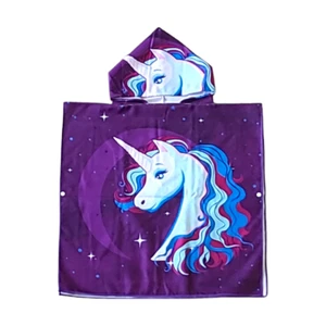 Strandponcho KIDS Unicorn Purple - Bild 1 von 2