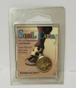 Manuscript Pen Decorative Seal Coin, 0.75", Spring Flowers, 727SPF - Picture 1 of 3