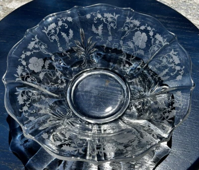 Fostoria Shirley Crystal 11" Flared Console Bowl Dish Flowers Table Decoration - Image 1 of 4