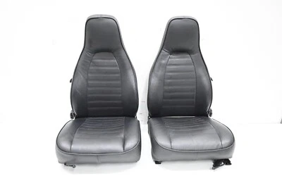⭐ 83-91 Porsche 944 Juego de asientos delanteros derecho izquierdo cuero par negro 21k OEM Foto 1 de 4