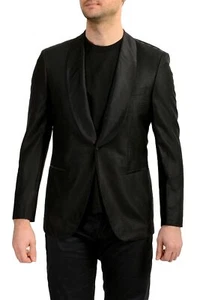 Hugo Boss Men's "T-Herve1" Slim Fit Silk Wool Tuxedo Style Blazer US 38R IT 48R - Picture 1 of 6