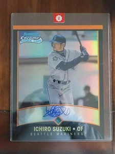 2001 2016 RP Bowman Chrome Ichiro Suzuki RC #351 AUTO 8X10 Orange 10/25 HOF 🔥 - Picture 1 of 9