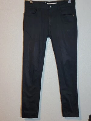 zara khakis pants womens size 31 skinny fit mid rise flat front black - Image 1 of 4