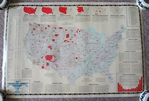 UNA MAPPA DELLA STORIA INDIANA AMERICANA 1991 THUNDERBIRD ENTERPRISES PHOENIX ARIZONA - Foto 1 di 12