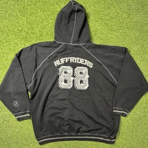Sudadera con Capucha DMX Ruff Ryders DBL-R2 Negra Bordada Logo Retro Cordón XXXL De Colección - Imagen 1 de 13