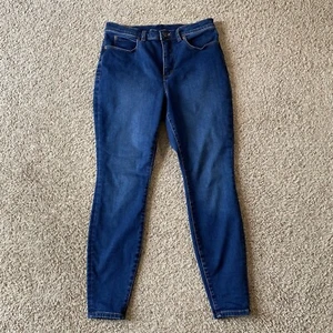 Duluth Trading Co. Pantalones de mezclilla ajustados lavados oscuros para mujer talla 10 - Imagen 1 de 8