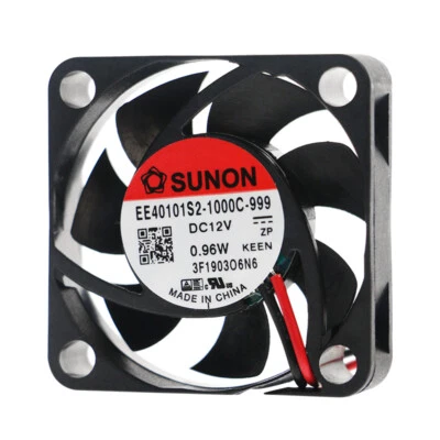 SUNON EE40101S2-1000C-999 12V 0.96W 4010 4CM 2-pin silent magnetic cooling fan - Image 1 of 3