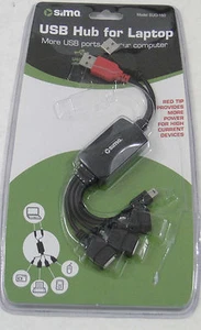 Cable Multi Hub USB Sima SUO-150 Negro NUEVO, Alta Velocidad - Imagen 1 de 2