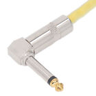 (Yellow)2PCS 12 Inch Guitar Jumper 1/4 Inch Plug Guitar Effect Pedal Cable GFL