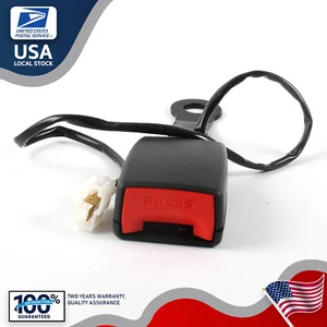 Car Driver Front Seat Belt Buckle Socket Plug Clip Connector w/ Warning Cable 1x - Picture 1 of 11