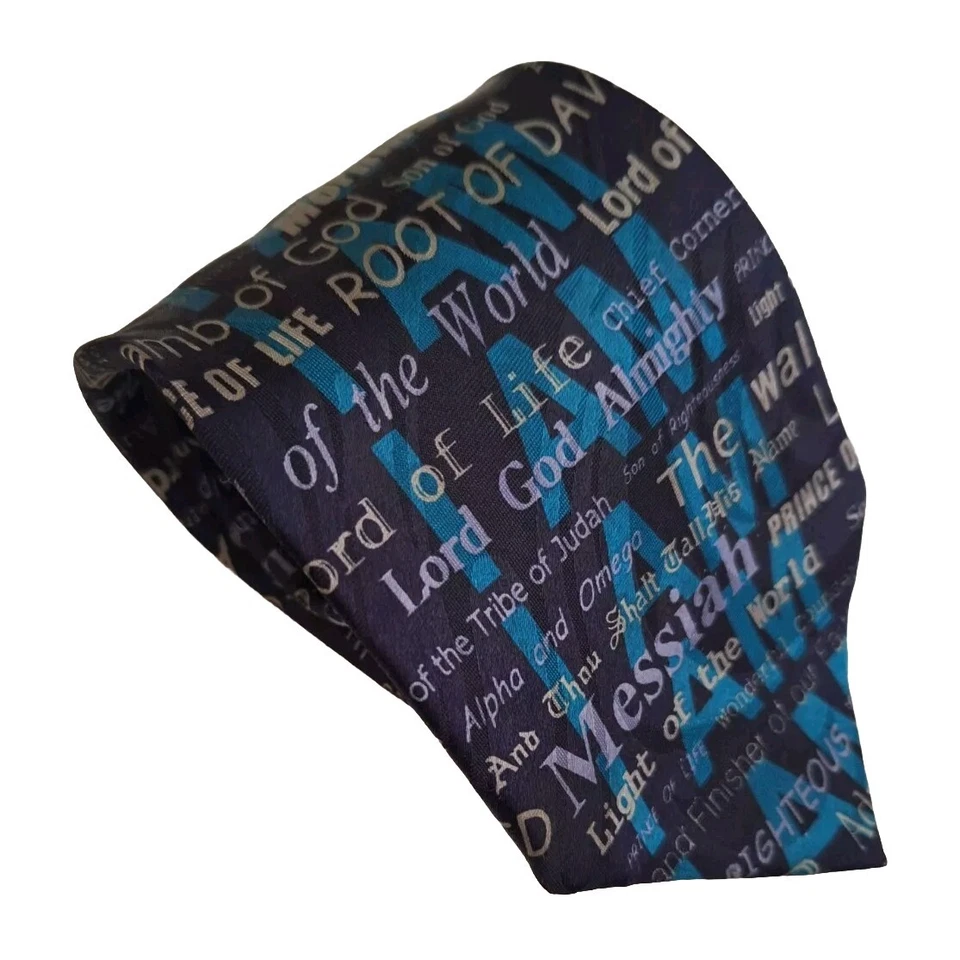Titles Of Jesus Christian Apparel Corbata Religiosa Steve Harris Para Hombre Azul Marino Foto 1 de 4