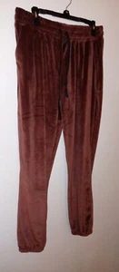 Damen Love University braune Samt Jogginghose mit Taschen Größe L - Bild 1 von 4