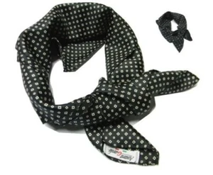 Halstuch Herren Von Seide Taschentuch Hals Schwarz Weiß Cashe Mit Black Und - Bild 1 von 11