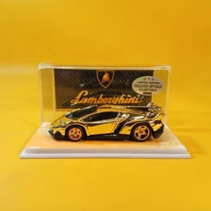 Hot Wheels LAMBORGHINI VENENO Gold CHROME (WANGSTAR CUSTOM) Limited REAL RIDERS - Picture 1 of 15