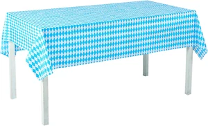 Oktoberfest Tischdecke Oktoberfest Deko 137 x 274cm Bayrisch Blau Weiß Bayern Ra - Bild 1 von 5