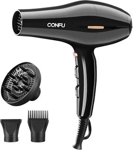 Professional 1875W Ionic Hair Dryer with Diffuser, Fast Quiet Blow Dryer - Picture 1 of 7