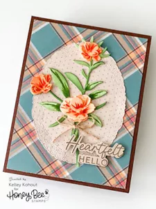 Honey Bee Lovely Layers- Dianthus Honey Cuts Die : Heartfelt Harvest Collection - Picture 1 of 3