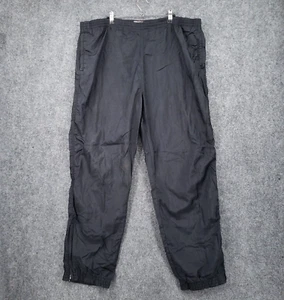 VINTAGE New Balance Track Pants Mens XL Black Windbreaker Jogger Ankle Zip Y2K - Picture 1 of 19