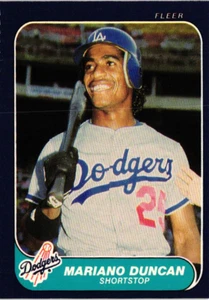 1986 Fleer - Mariano Duncan #129 (RC) - Dodgers - Picture 1 of 2