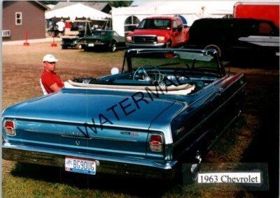 Chevrolet Nova SS 1963 convertible trasero auto exhibición foto envío gratuito Foto 1 de 2
