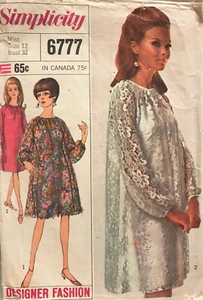 Vintage Simplicity 6777 Dress Slip Sewing Pattern Size 12 Bust 32 Cut 1966 - Picture 1 of 4