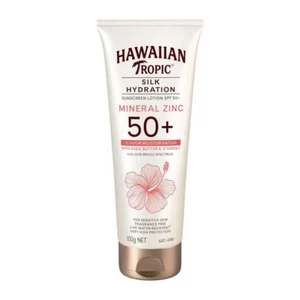 Hawaiian Tropic Sunscreen Lotion Hydration Mineral Zinc SPF 50+ UVA UVB  100g - Picture 1 of 2