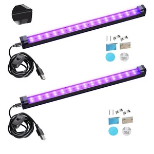 2 Pack 10W Black Light Bar for Fluorescent Tapestry Poster Body Paint Glow Party - Picture 1 of 7