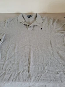 Ralph Lauren Mens Shirt Sz 2XL Gray Polo Short Sleeve Little Black Pony Logo - Picture 1 of 6