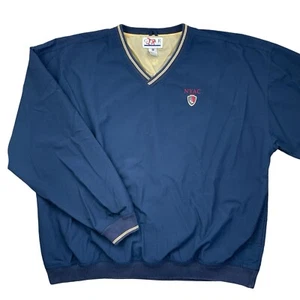 VTG 90s New York Athletic Club NYAC Winged Foot Pullover Windbreaker Jacket XL - Picture 1 of 10
