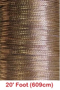 20' ft x 0.35" Wide Copper Ground Strap Cable/Wire, Flat Braided 609cm x 0.889cm - Picture 1 of 1