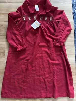 NWT GIRLS GYMBOREE CHRISTMAS RED NIGHTGOWN Sz 7/8 - Image 1 of 4