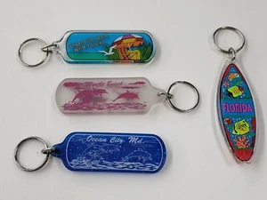 Vintage Lot Of Four Beach Themed Multi Keychains. Unbranded. Good Condition  - Picture 1 of 11