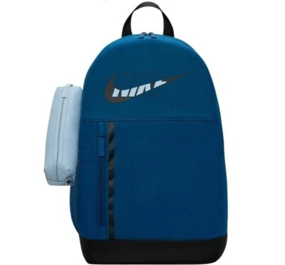 Nike Mochila Elemental Azul y Negra 20L Unisex Escolar Gimnasio Viaje Nueva - Imagen 1 de 4