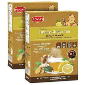 Honey Ginger Tea , Lemon Flavor , 20 sachets, 1 box. - Picture 1 of 3