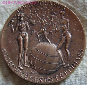 MED7573 - MEDAILLE CONSEIL NATIONAL DU PATRONNAT FRANÇAIS 1986 par DEVIGNE - Picture 1 of 4