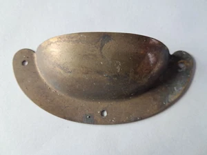 Muschelgriff Schalengriffe Griffmuscheln Apothekergriff Möbelgriff 80x31 mm - Bild 1 von 2