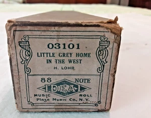 Vintage IDEAL 03101 88 Note "Little Gray Home in the West" Player Piano Roll - Imagen 1 de 6
