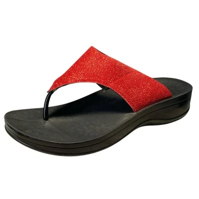 Sandalias chanclas aerotóticas para mujer con soporte para arco rojas talla 40 Foto 1 de 4