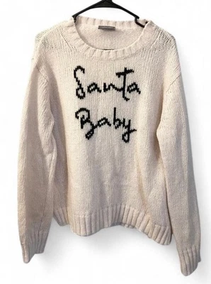 Suéter Tejido Acrílico Mohair Mezcla Lana Papá Noel Naves Madera Talla M/L Foto 1 de 4