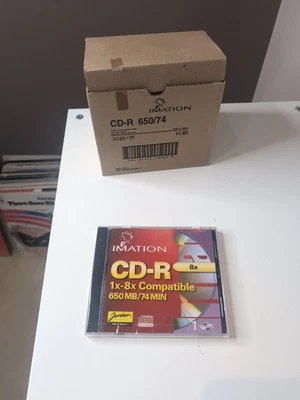 Imation CD-R 4X • 650MB / 74 MIN • 1x-4x Compatible • New & Sealed box of ten - Image 1 of 2