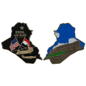 ERBIL CITADEL  AIR FORCE BASE IRAQ 2" 3D CHALLENGE COIN - Picture 1 of 1