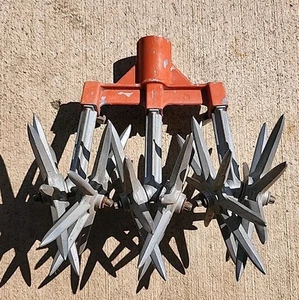 Vintage Garden Weasel Cultivator W. Germany Orange Head - Picture 1 of 5