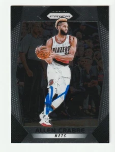 Carte Panini Prizm 2017-18 signée Allen Crabbe #143 Auto Nets NBA autographe certificat d'authenticité - Photo 1/1