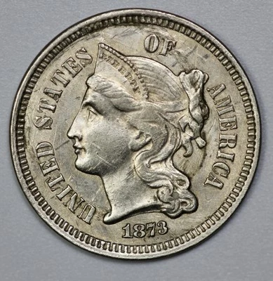 1873 3CN Three Cent Nickel Open 3 Damaged - Image 1 of 3
