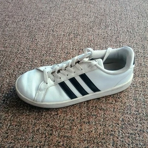 Adidas Womens Size 8 Cloudfoam Advantage AW4287 White Black Shoes  - Picture 1 of 5