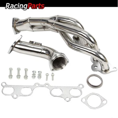 Cabezal pulido escape acero inoxidable apto 95-01 Toyota Tacoma 2.4L 2.7L 4-2-1 Foto 1 de 4