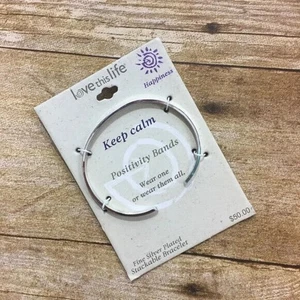 David Culiner "Love This Life" Keep Calm Armreif Armband, versilbert - Bild 1 von 4