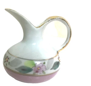 Vintage 2,5" Miniatur Krug handbemalt mit Goldrand Made in Japan - Bild 1 von 6